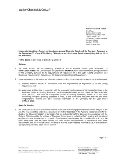 Thumbnail Delta Corp Financial Statement 2025-2026