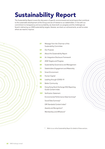 Thumbnail CTF Services Limited
 Sustainability Report 2020