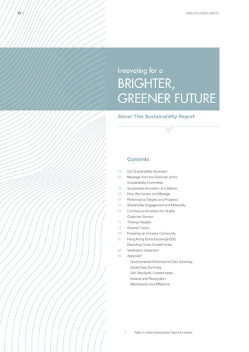 Thumbnail CTF Services Limited
 Sustainability Report 2021