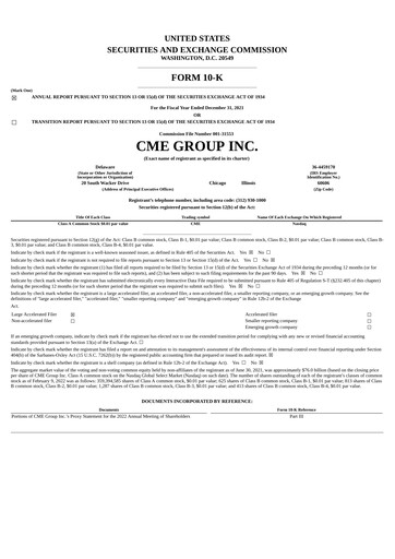 Thumbnail CME Group Annual Report 2021