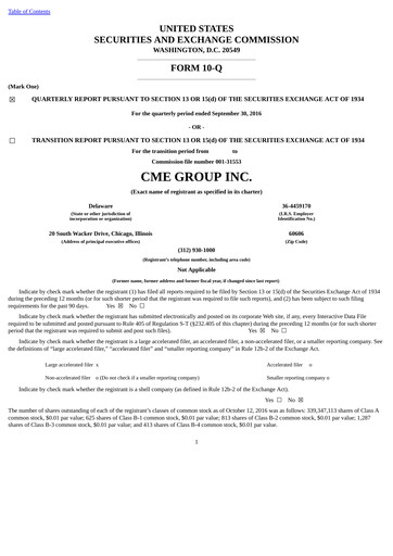 Thumbnail CME Group Quarterly Report 2016-q3
