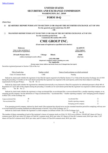 Thumbnail CME Group Quarterly Report 2019-q2