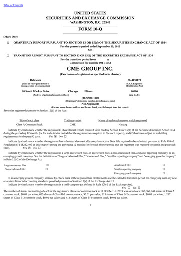 Thumbnail CME Group Quarterly Report 2019-q3