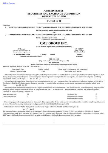 Thumbnail CME Group Quarterly Report 2021-q3
