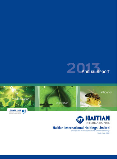 Thumbnail Haitian International Holdings Annual Report 2013