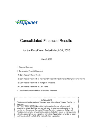Thumbnail Happinet Financial Statement fy2019