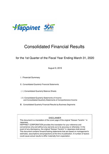 Thumbnail Happinet Quarterly Report fy2019-q1