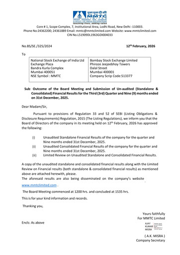 Thumbnail MMTC Quarterly Report 2025-q3