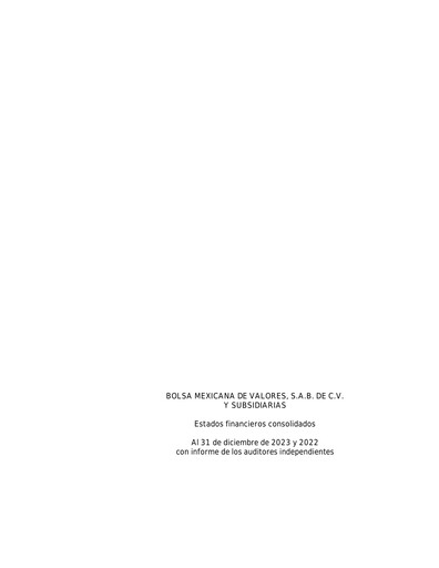 Thumbnail BMV (Bolsa Mexicana de Valores) Financial Statement 2023