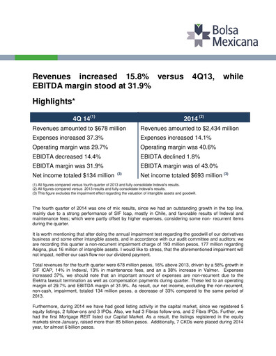 Thumbnail BMV (Bolsa Mexicana de Valores) Quarterly Report 2014-q4