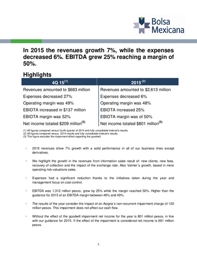 Thumbnail BMV (Bolsa Mexicana de Valores) Quarterly Report 2015-q4