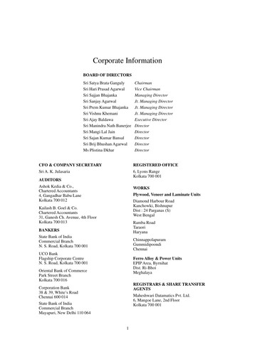 Vorschaubild CenturyPly Jahresbericht 2007-2008