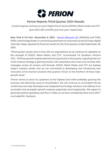 Thumbnail Perion Network Quarterly Report 2024-q3