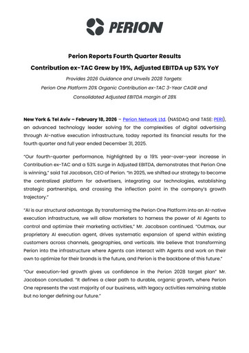 Thumbnail Perion Network Quarterly Report 2025-q4