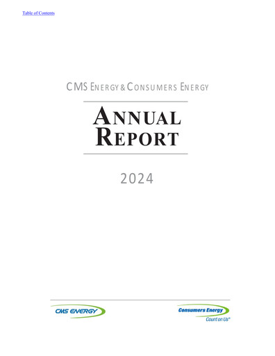 Thumbnail CMS Energy
 Annual Report 2024