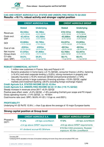 Vorschaubild Crédit Agricole Halbjahresbericht 2022-h1
