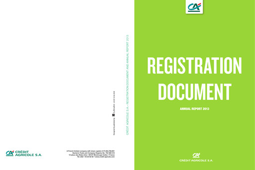 Thumbnail Crédit Agricole Universal Registration Document 2013
