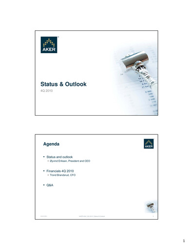 Thumbnail Aker ASA Quarterly Report 2010-q4