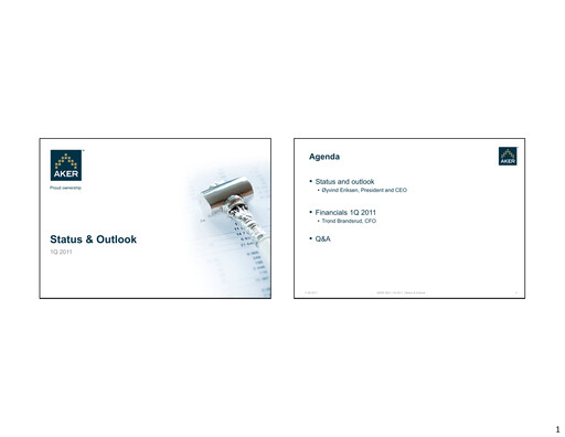 Thumbnail Aker ASA Quarterly Report 2011-q1