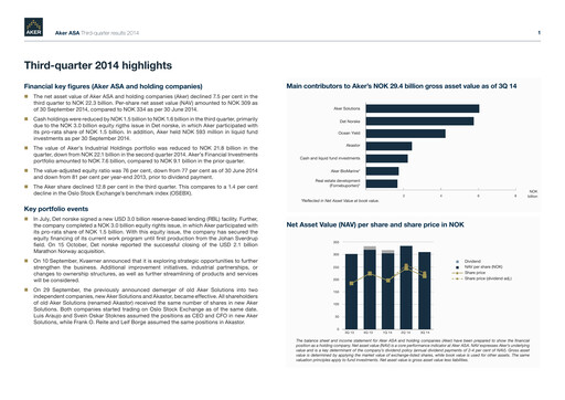 Thumbnail Aker ASA Quarterly Report 2014-q3