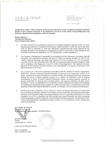 Miniature Varroc Rapport trimestriel 2022-q3