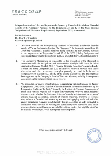 Miniature Varroc Rapport trimestriel 2024-q1