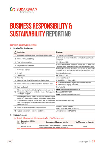 Thumbnail Sudarshan Chemical Sustainability Report 2024-2025