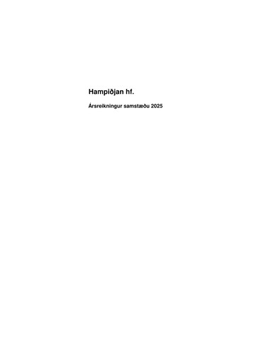 Thumbnail Hampiðjan Financial Statement 2025