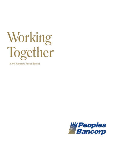 Thumbnail Peoples Bancorp Annual Report 2005