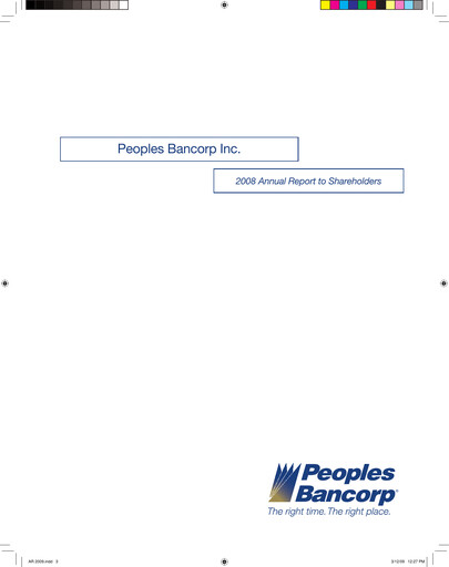 Thumbnail Peoples Bancorp Annual Report 2008