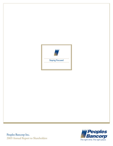 Thumbnail Peoples Bancorp Annual Report 2009