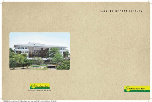 Thumbnail Karur Vysya Bank
 Annual Report 2013-2014