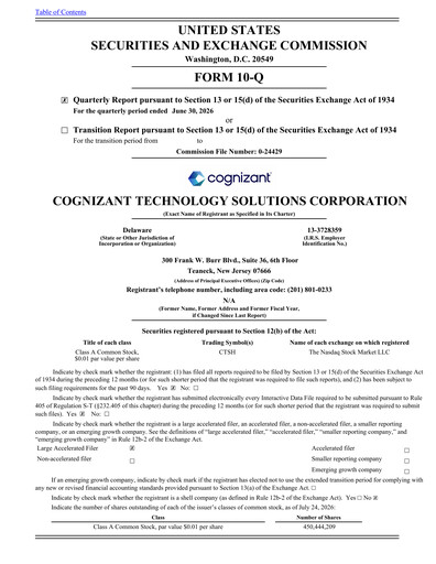 Vorschaubild Cognizant Technology Solutions  Quartalsbericht 2026-q2