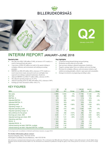 Thumbnail BillerudKorsnäs Quarterly Report 2018-q2