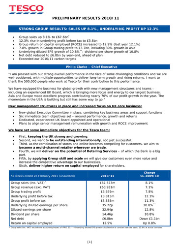Vorschaubild Tesco Finanzbericht 2011