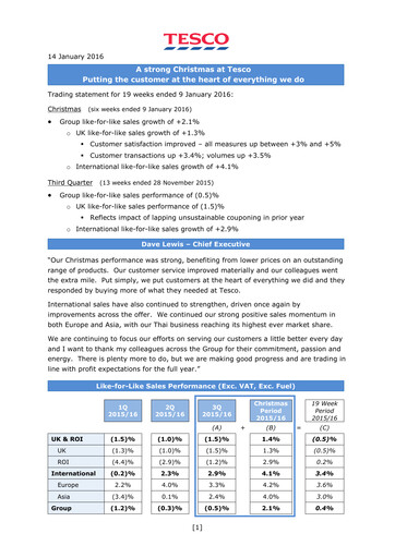 Vorschaubild Tesco Quartalsbericht 2016-q3