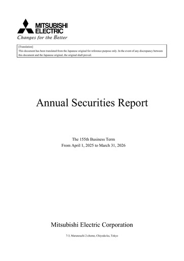 Thumbnail Mitsubishi Electric Financial Report 2026