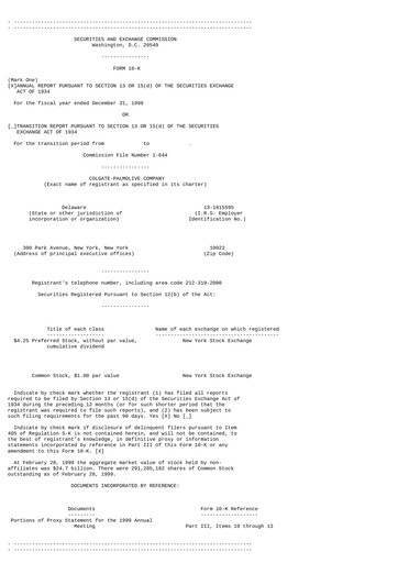 Thumbnail Colgate-Palmolive Annual Report 1998