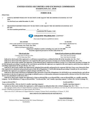 Thumbnail Colgate-Palmolive Annual Report 2011