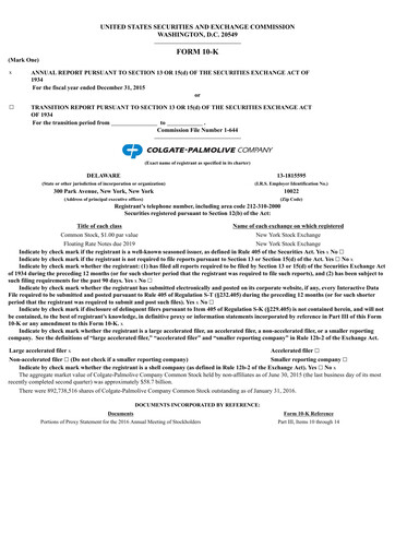 Thumbnail Colgate-Palmolive Annual Report 2015