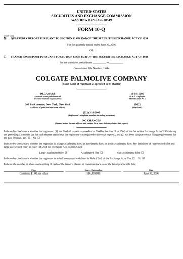 Thumbnail Colgate-Palmolive Quarterly Report 2006-q2