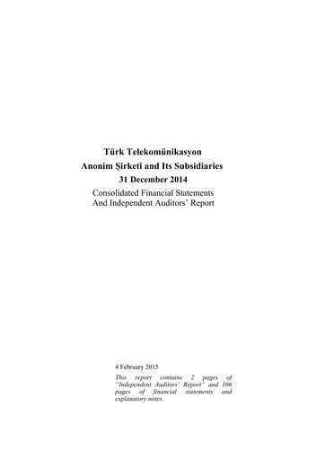 Thumbnail Türk Telekom
 Financial Statement 2014