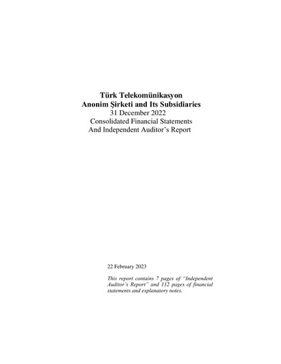 Thumbnail Türk Telekom
 Financial Statement 2022
