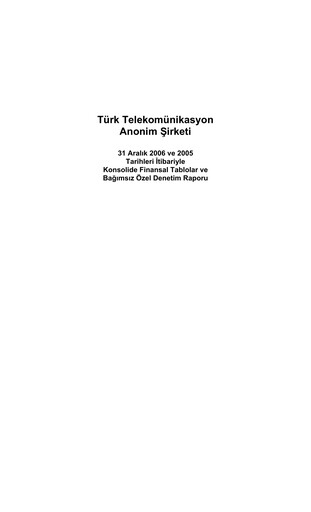 Thumbnail Türk Telekom
 Financial Statement 2006