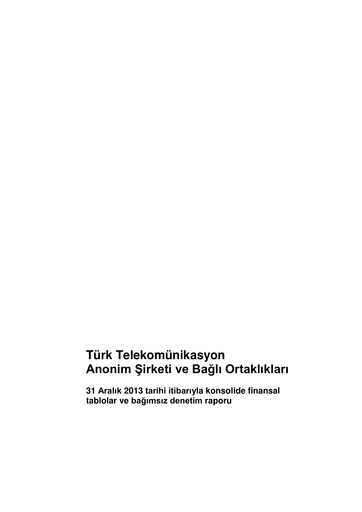 Thumbnail Türk Telekom
 Financial Statement 2013