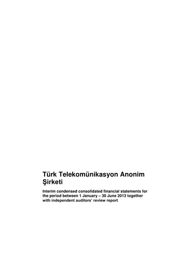 Thumbnail Türk Telekom
 Half-year Report 2013-h1