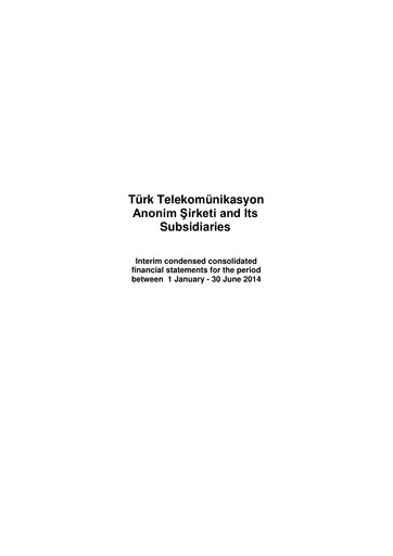 Thumbnail Türk Telekom
 Half-year Report 2014-h1