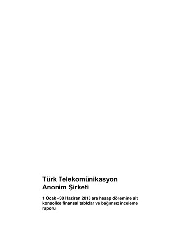 Thumbnail Türk Telekom
 Half-year Report 2010-h1