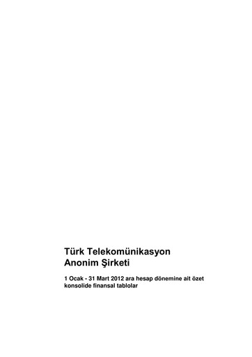 Thumbnail Türk Telekom
 Quarterly Report 2012-q1