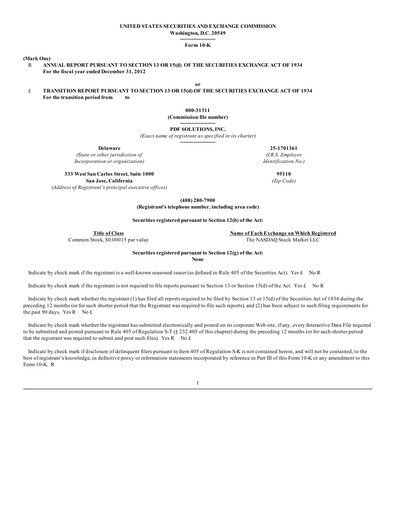 Thumbnail PDF Solutions Annual Report 2012